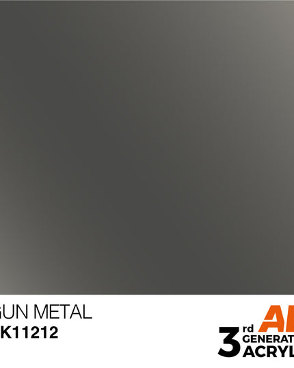 AK ACRYLIC AK11212 Gun Metal Metallic 17ml