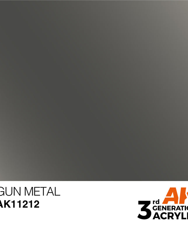 AK ACRYLIC AK11212 Gun Metal Metallic 17ml