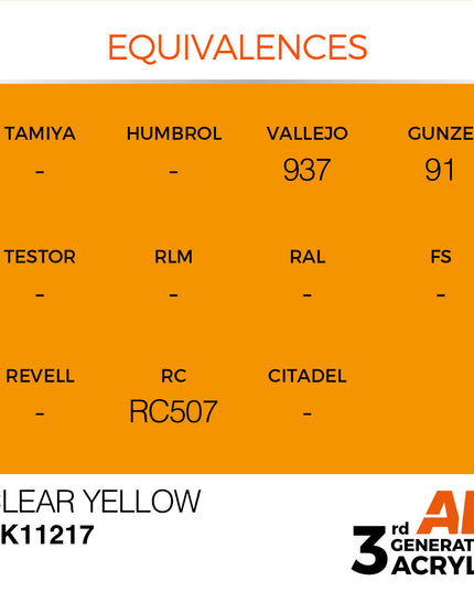AK ACRYLIC AK11217 Clear Yellow 17ml