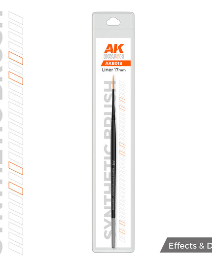 AK AKB018 AK SYNTHETIC BRUSH - LINER 17mm