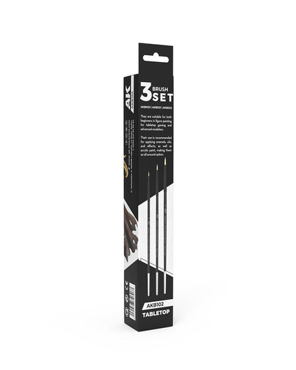 AK AKB102 TABLETOP SYNTETHIC BRUSHES SET