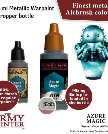 The Army Painter Warpaints Air: (Metallics) Azure Magic AW1486