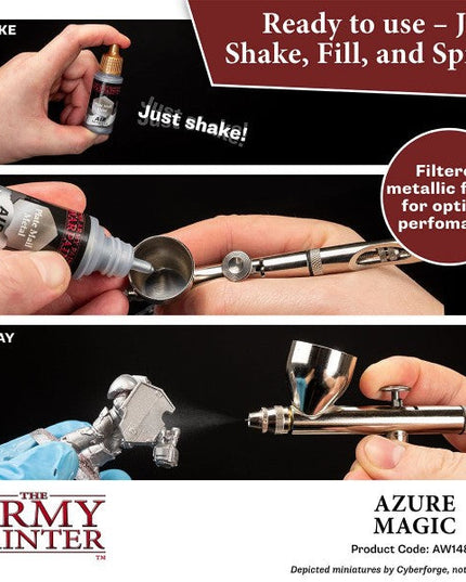 The Army Painter Warpaints Air: (Metallics) Azure Magic AW1486