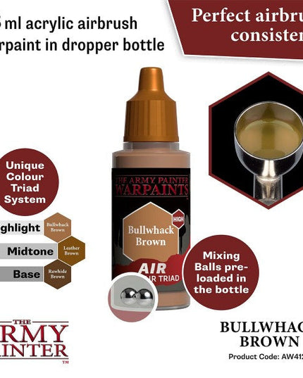 The Army Painter Warpaints Air Bullwhack Brown AW4123