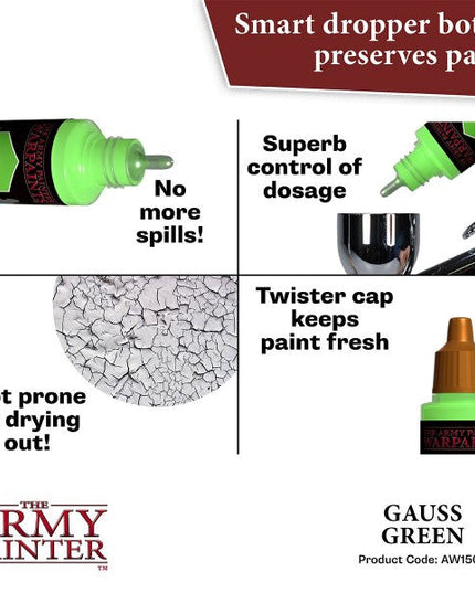 The Army Painter Warpaints Air: (Fluorescent) Gauss Green AW1503