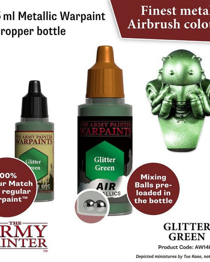 The Army Painter Warpaints Air: (Metallics) Glitter Green AW1484