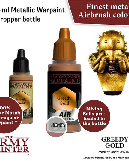 The Army Painter Warpaints Air: (Metallics) Greedy Gold AW1132