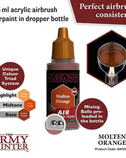 The Army Painter Warpaints Molten Orange AW3106