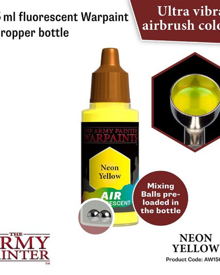 The Army Painter Warpaints Air: (Fluorescent) Neon Yellow AW1504