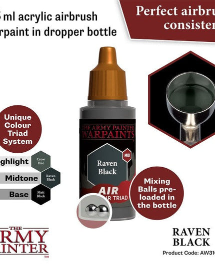 The Army Painter Warpaints Raven Black AW3101
