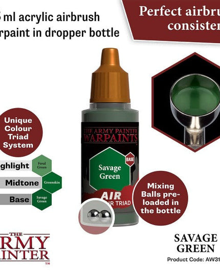 The Army Painter Warpaints Savage Green AW3111
