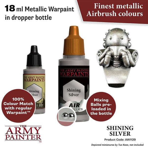 The Army Painter Warpaints Air: (Metallics) Shining Silver AW1129