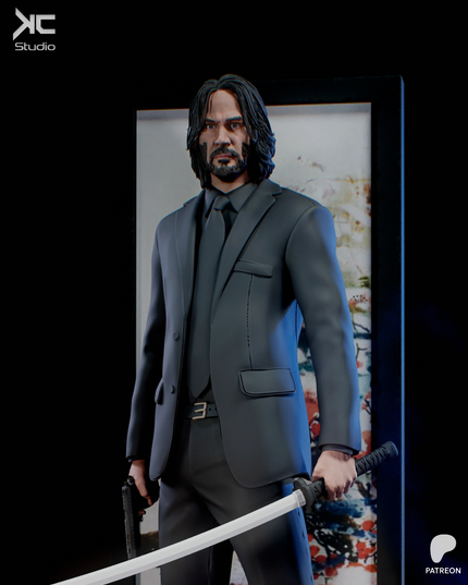 John Wick Statue KcStudios