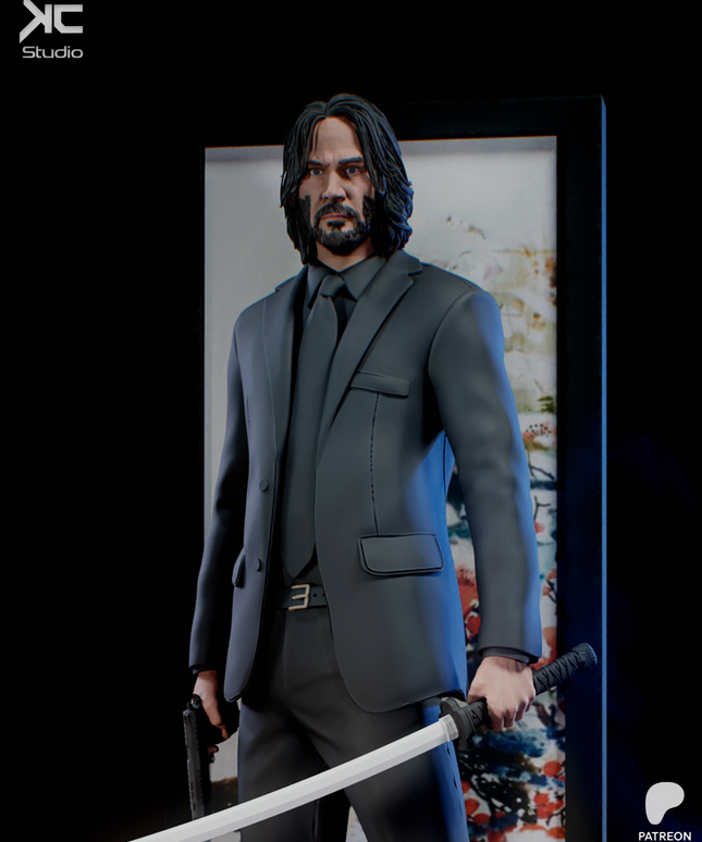 John Wick Statue KcStudios