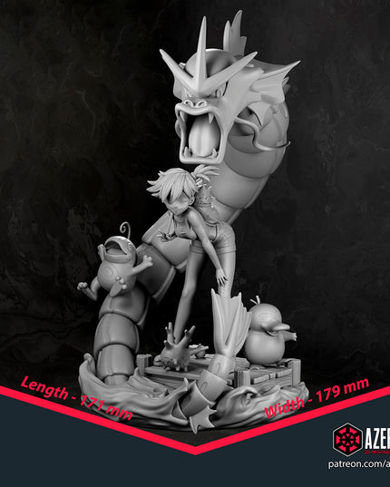 POKEMON MISTY 28CM 18 PARTS + 10 ALTERNATIVE PARTS