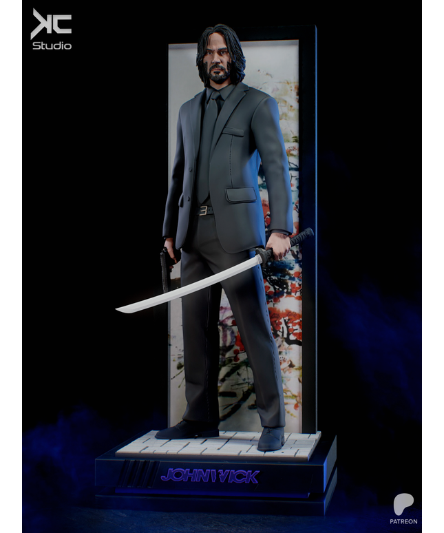 John Wick Statue KcStudios