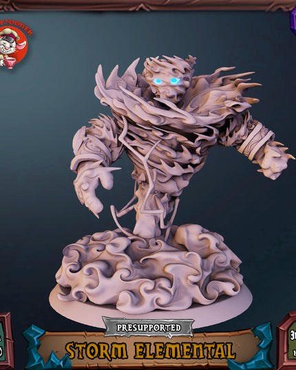 Storm Elemental - 32mm scale pre-supported miniature