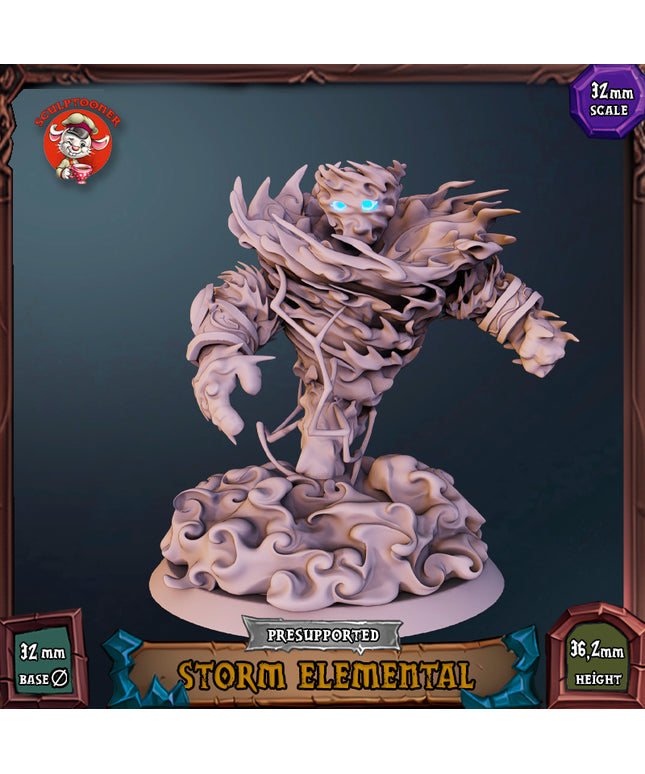 Storm Elemental - 32mm scale pre-supported miniature