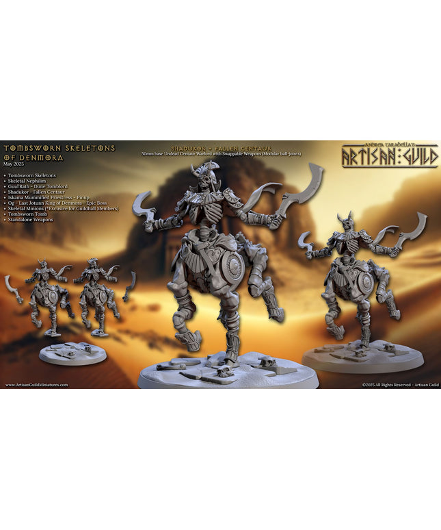 Artisan Guild - 202505 - Tombsworn Skeletons of Denmora - Shadukor 50mm base