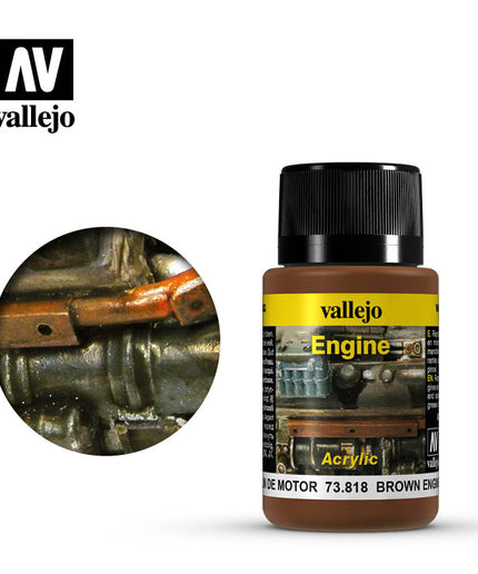 3DPRINT VALLEJO WEATHERING EFFECTS 40ML Brown Engine Soot