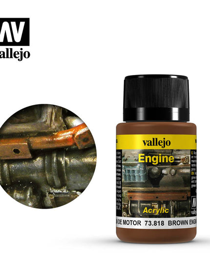 3DPRINT VALLEJO WEATHERING EFFECTS 40ML Brown Engine Soot