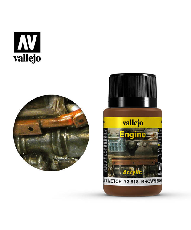 3DPRINT VALLEJO WEATHERING EFFECTS 40ML Brown Engine Soot