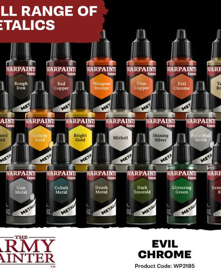 Army Painter - Warpaints Fanatic Metallic - Evil Chrome Reference: WP3185