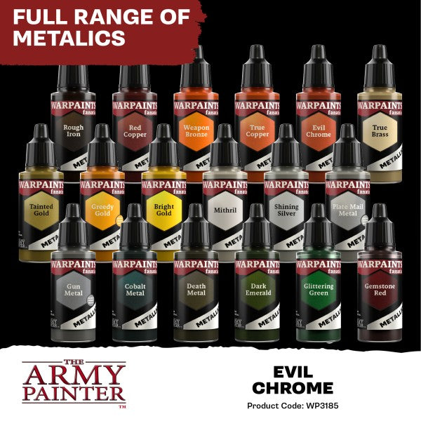 Army Painter - Warpaints Fanatic Metallic - Evil Chrome Reference: WP3185