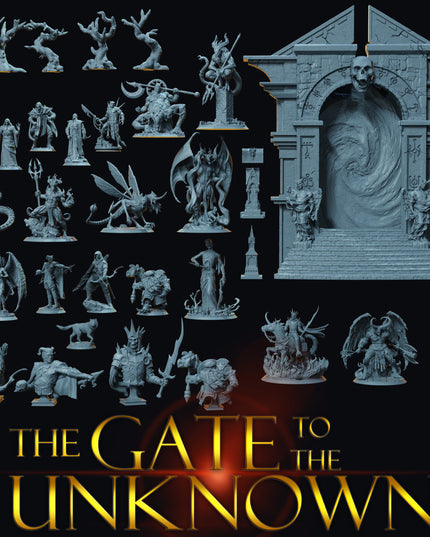 The Gate to the Unknown / Full Set 19 Minis + Scenary + Busts