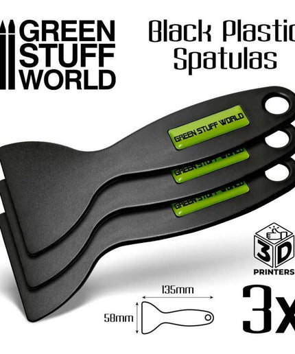 Black Plastic Spatulas - 3D printer