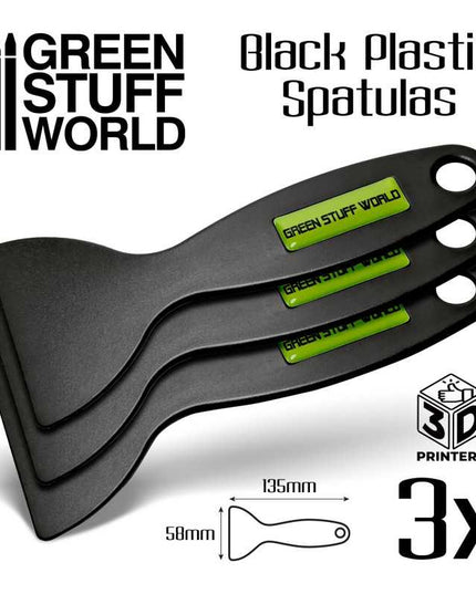 Black Plastic Spatulas - 3D printer