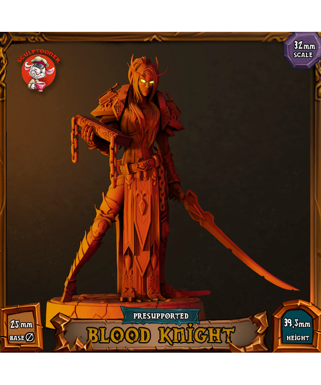 Blood Knight - 32mm scale pre-supported miniature