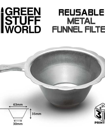 Reusable metal resin filter