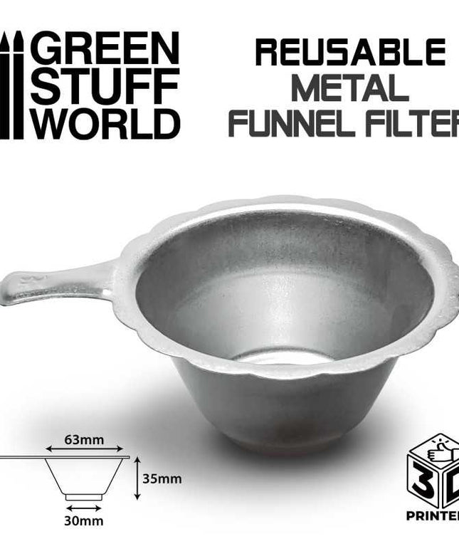 Reusable metal resin filter