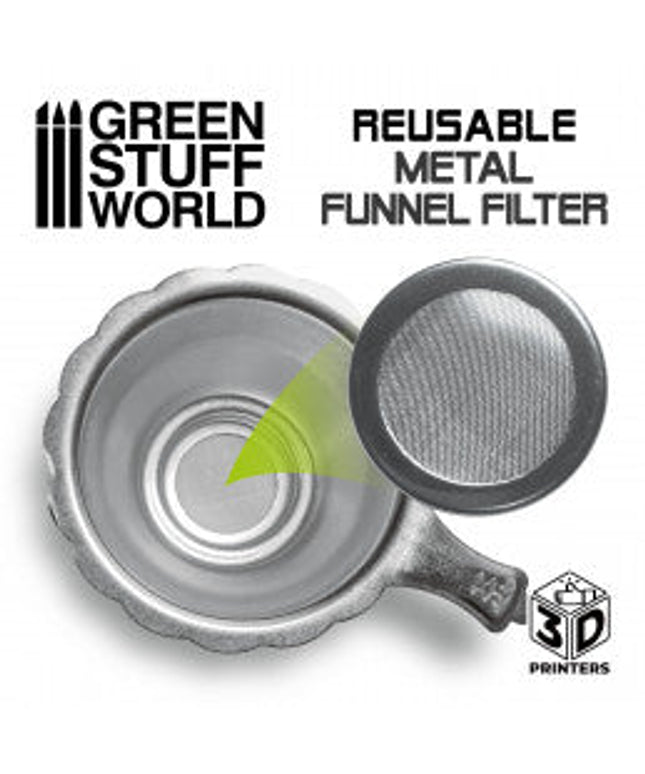Reusable metal resin filter