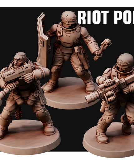 Riot Police Unit X5 MINIATURES