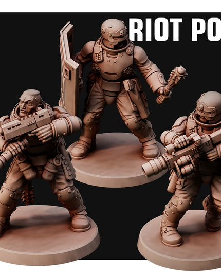 Riot Police Unit X5 MINIATURES