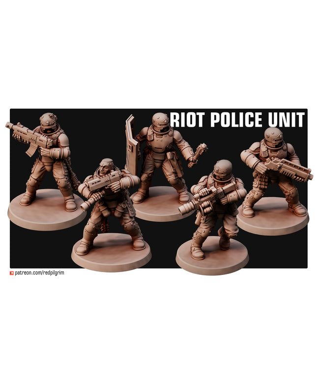Riot Police Unit X5 MINIATURES