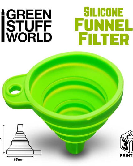 Silicone funnel filter for 3D printer