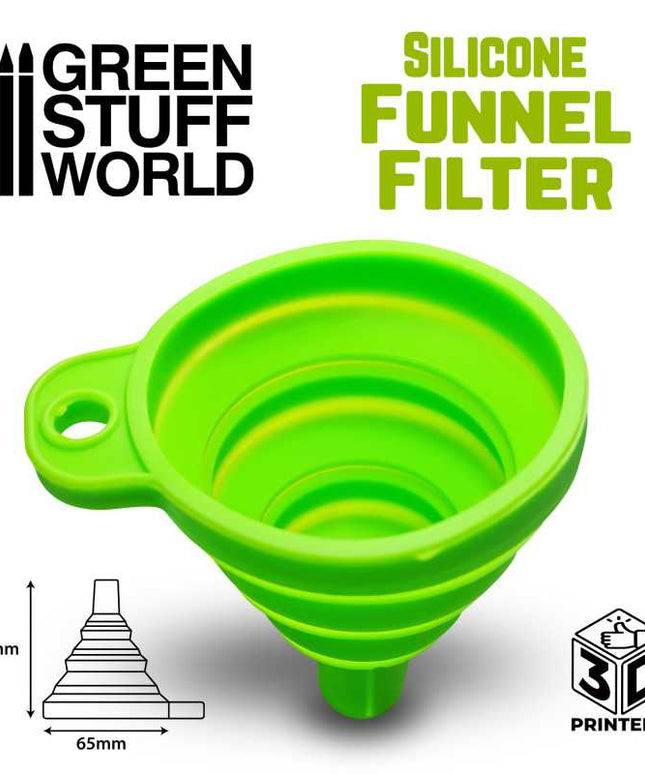 Silicone funnel filter for 3D printer