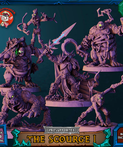 The Scourge 1 - 32mm scale pre-supported squad