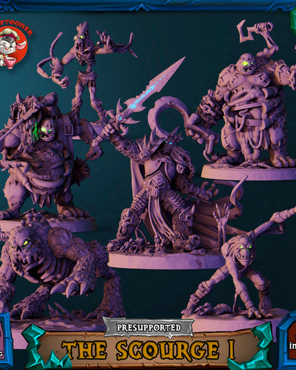 The Scourge 1 - 32mm scale pre-supported squad
