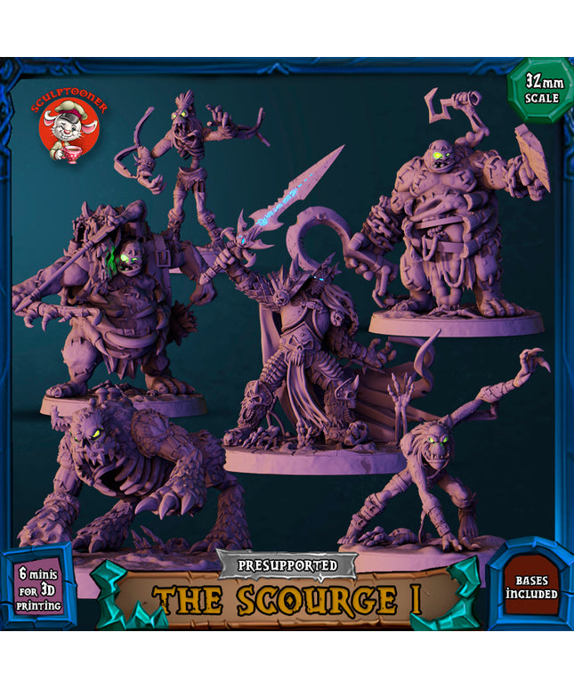 The Scourge 1 - 32mm scale pre-supported squad
